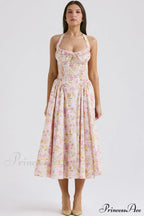 Adabella Cotton Stylish Halter Midi Sundress image 17