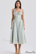 Adabella Cotton Stylish Halter Midi Sundress image 24