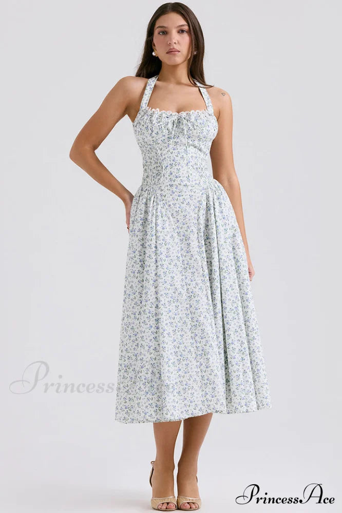 Adabella Cotton Stylish Halter Midi Sundress image 29