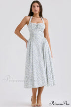 Adabella Cotton Stylish Halter Midi Sundress image 29