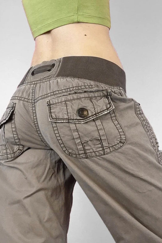 Multi Pocket Low Waist Bootcut Jeans image 5
