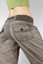 Multi Pocket Low Waist Bootcut Jeans image 5
