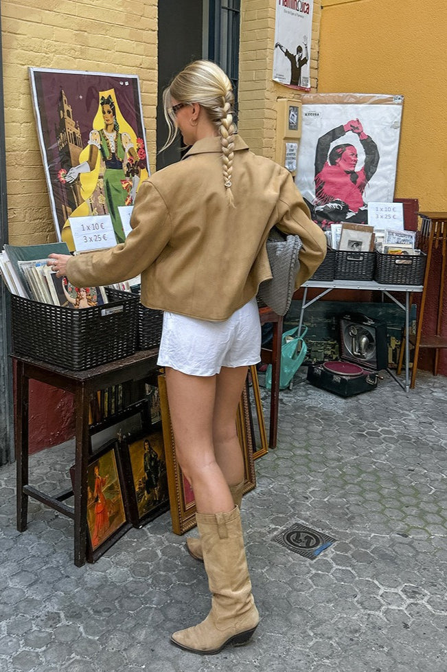 Khaki Suede Work Jacket image 3