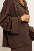 Elegant Minimalist Knit Long Sleeve Cardigan Cami Three Piece Set image 15