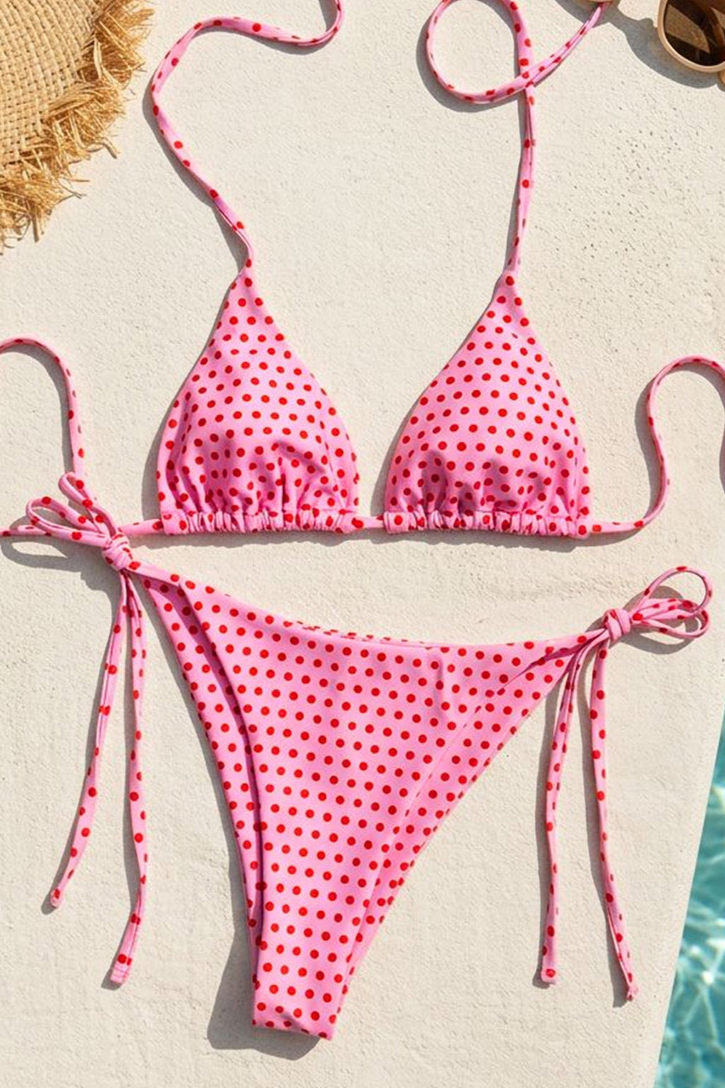 Vintage Polka Dot Tie Sexy Bikini Set image 6