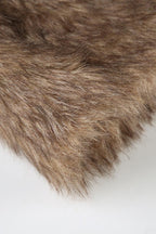 Low-Rise Fuzzy Leather Paneled Mini Skirt image 4