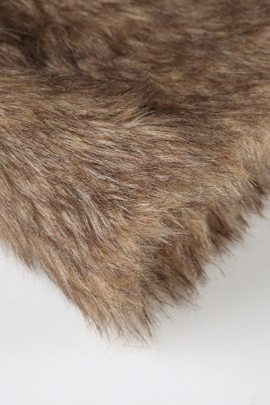 Low-Rise Fuzzy Leather Paneled Mini Skirt image 4