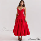 Adriana Midi A-Line Charming Strapless Corset Dress image 2