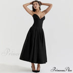 Adriana Midi A-Line Charming Strapless Corset Dress image 9