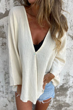Loose Fit V Neck Long Sleeve Cardigan image 28
