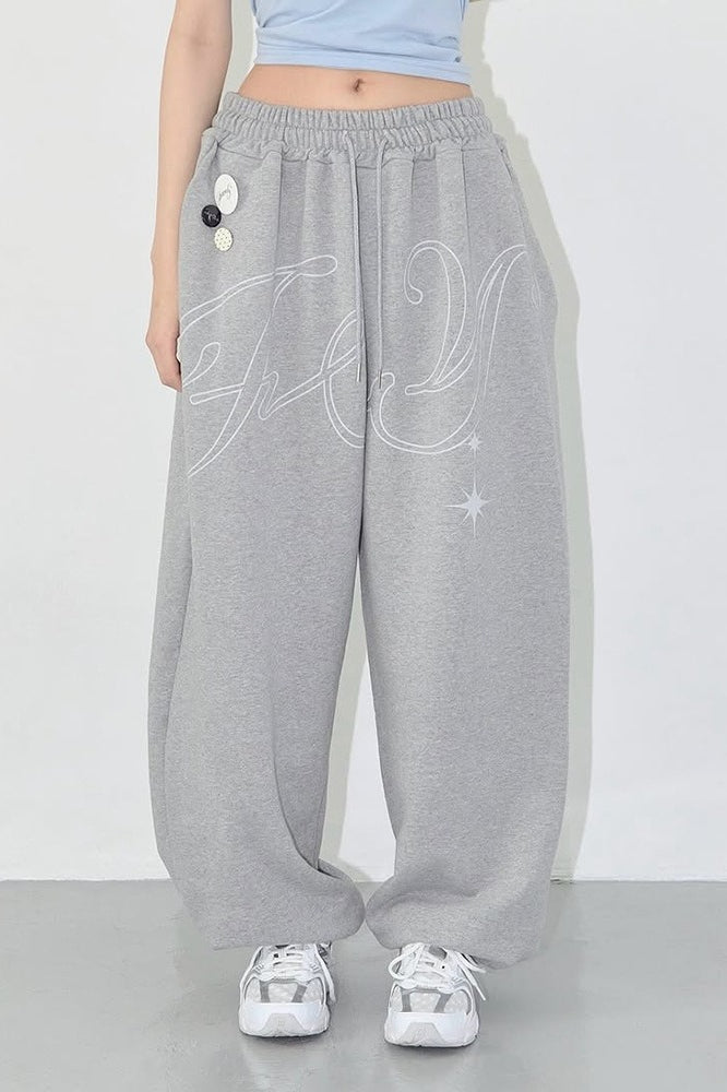 Vintage Hip-hop Letter Wing Casual Pants image 5