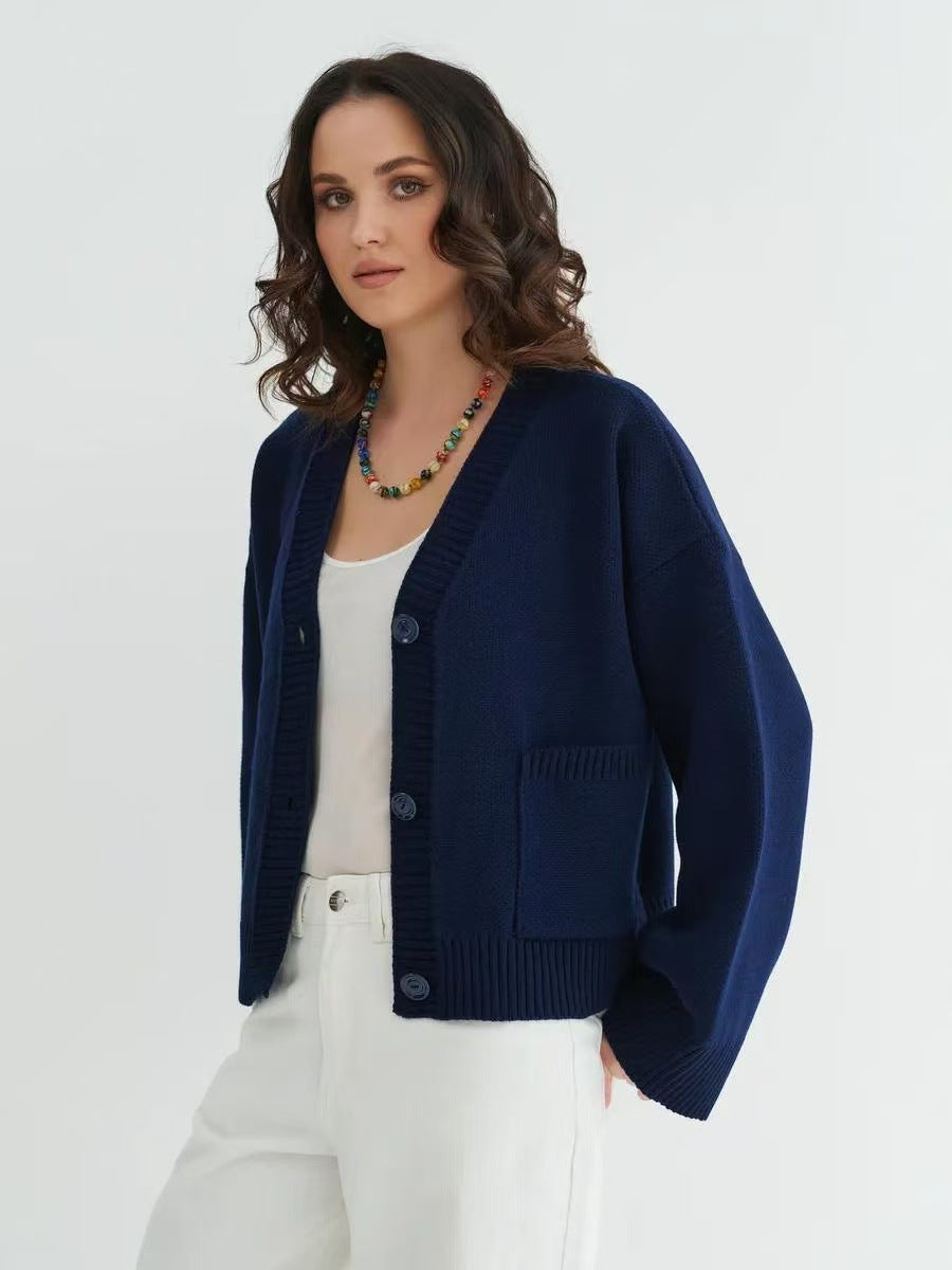 V-Neck Pocket Knit Cardigan image 22