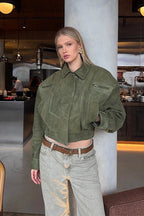 Vintage Cropped Utility Jacket image 1