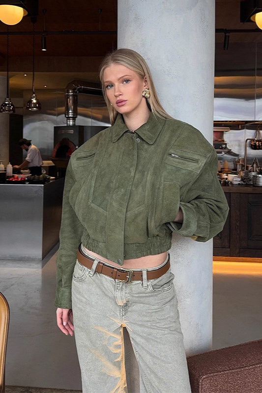 Vintage Cropped Utility Jacket image 1