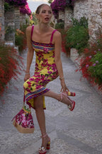 Ethnic Vintage Print Slim Cami Midi Dress image 6