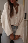 Elegant Solid Single Breasted Knit Cardigan image 1