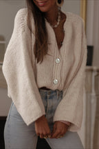 Elegant Solid Single Breasted Knit Cardigan image 1