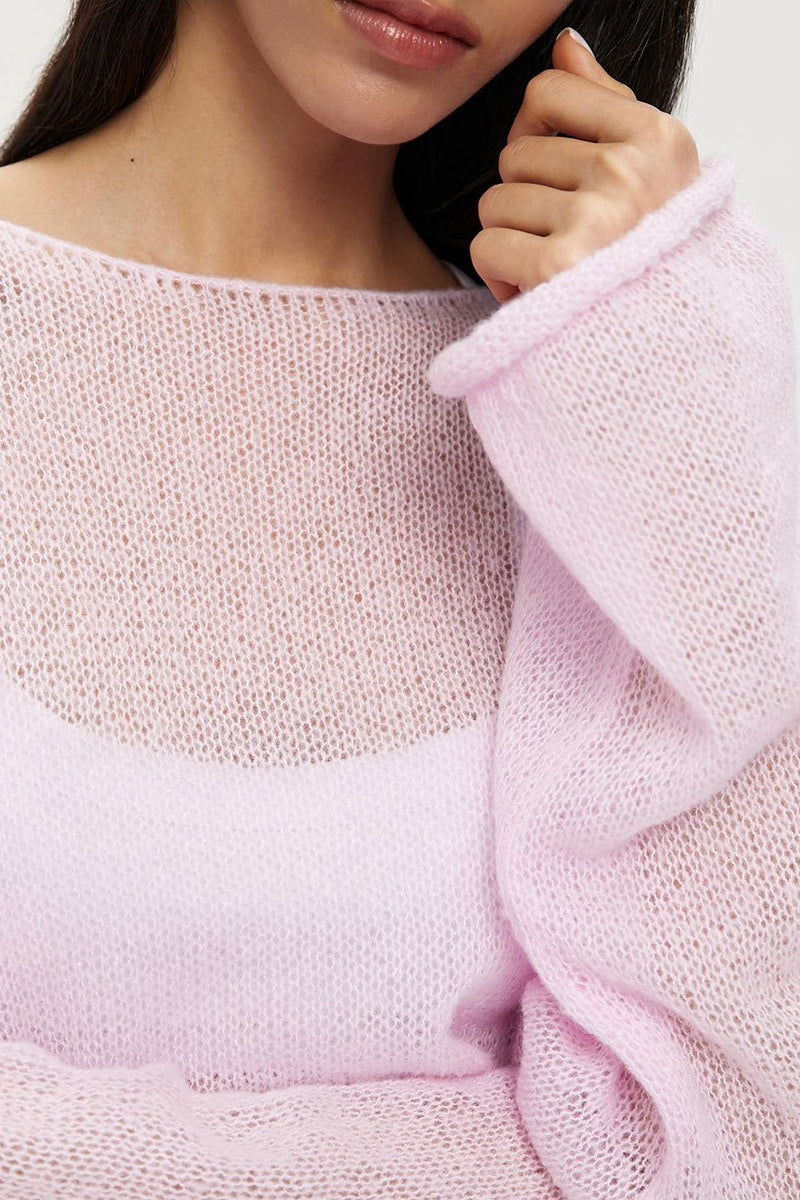 Lightweight See Through Knit Blouse image 5