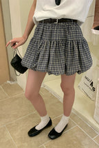 Plaid Tulip High Waist Mini Skirt image 3