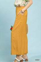 Vienne Linen Trousers detail view styled for Avrienne
