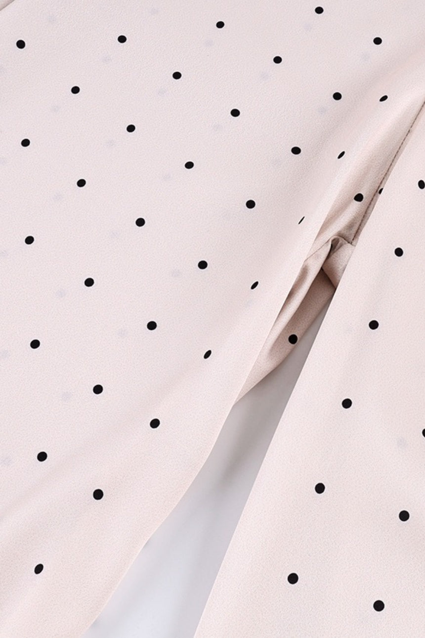 Polka Dot Satin Loose Pants image 5