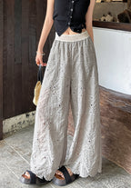 Hollow Out Lace Wide Leg Summer Pants image 10