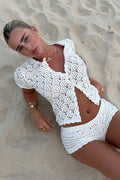 Cutout Comfy Casual Top Shorts Two Piece Set image 1