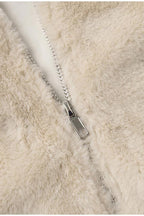 Stand Collar Faux Fur Cropped Jacket image 9