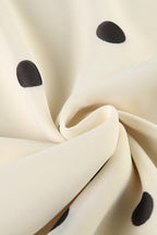 High Waist Polka Dot A-line Midi Skirt image 6