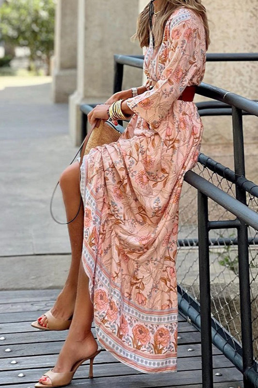 Bohemian Floral Print Maxi Dress image 2