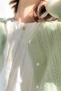 Lightweight Hollow Knit Vest Cardigan image 2