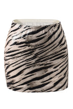 Sequin Zebra Print Sexy Skirt image 6