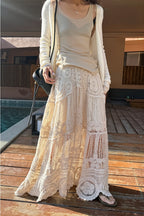 Chic High Waist A Line Drape Skirt image 3