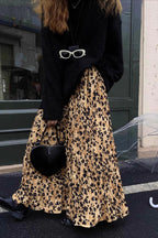 Vintage Leopard Midi Flare Skirt image 2