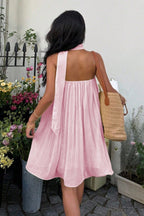 Chiffon Cutout Back Elegant Mini Dress image 9