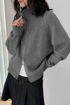 Soft Knit Zipper Cardigan image 14