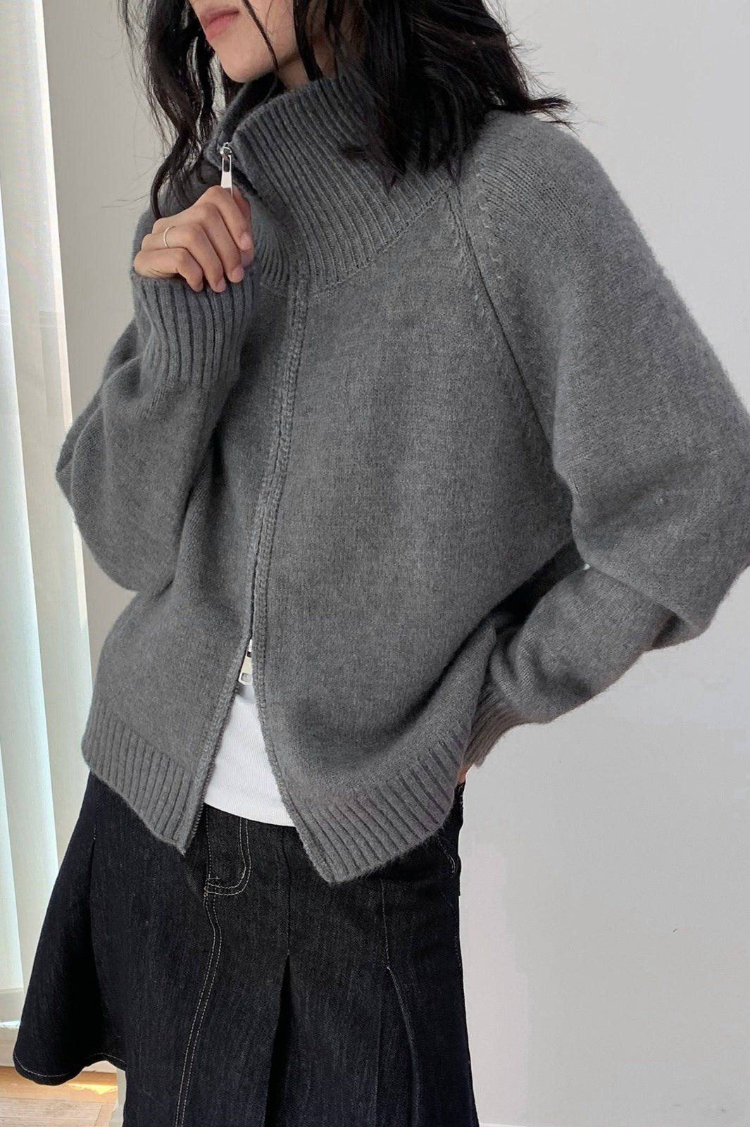 Soft Knit Zipper Cardigan image 14