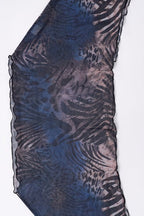Tiger Print Mesh Off Shoulder Skirt Set image 6