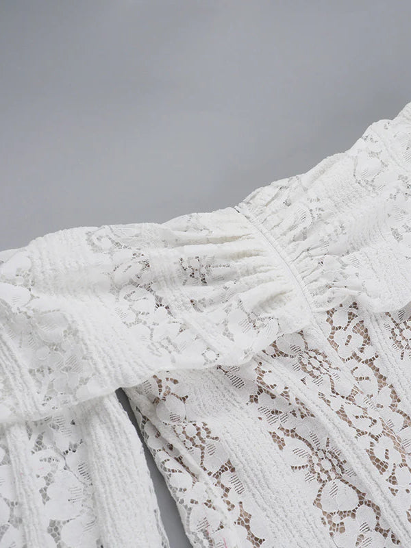 Lace Off-Shoulder Sexy Bodycon Mini Party Dress image 9