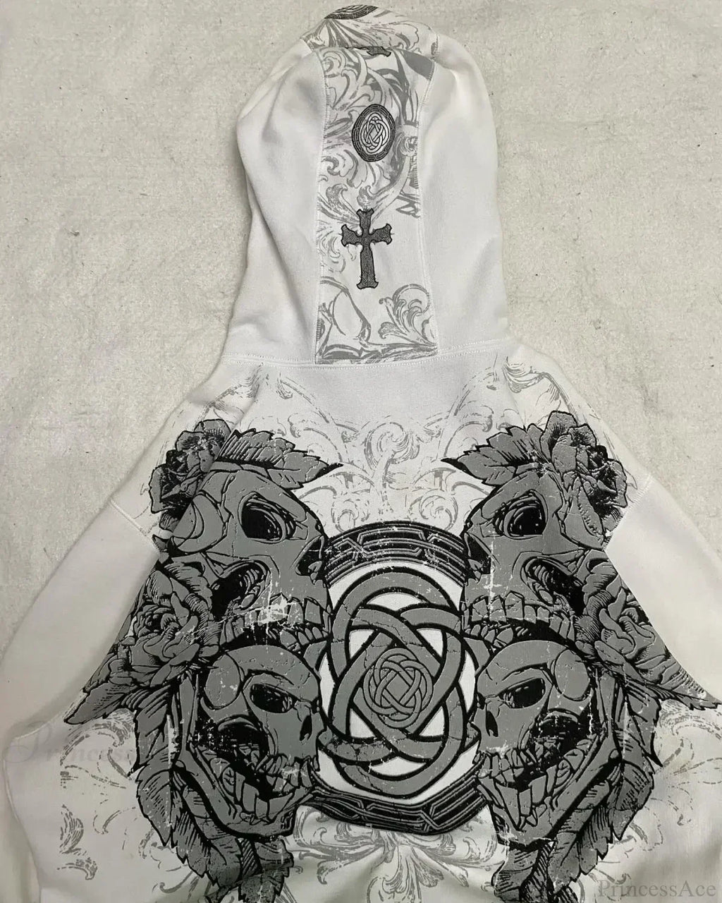 Affliction Gothic Skull Zipper Hoodie image 3