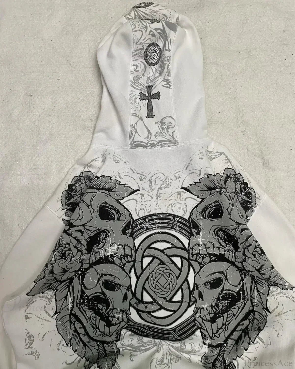 Affliction Gothic Skull Zipper Hoodie image 3