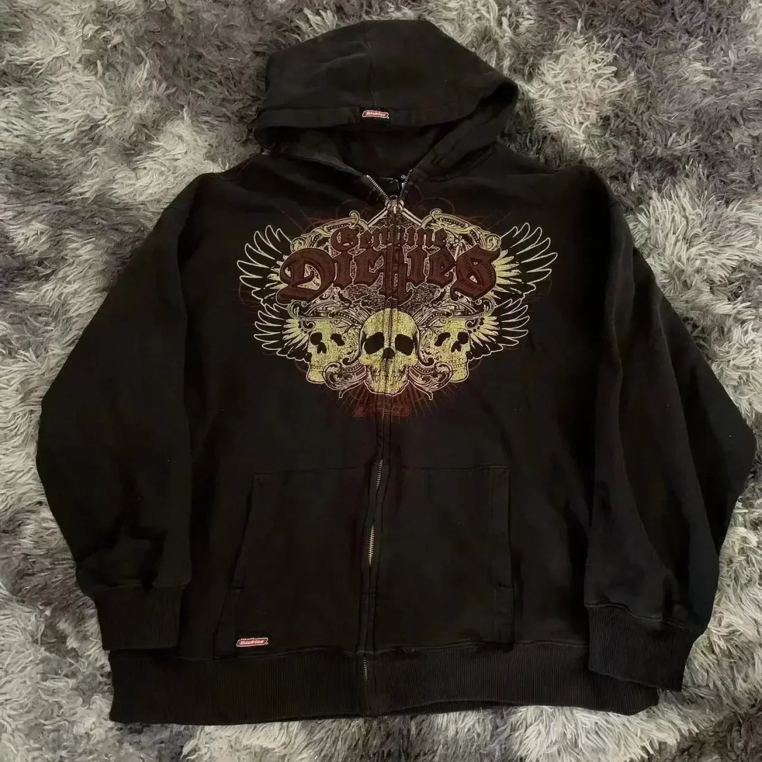 Affliction Gothic Skull Zipper Hoodie image 5