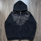Affliction Gothic Skull Zipper Hoodie image 6