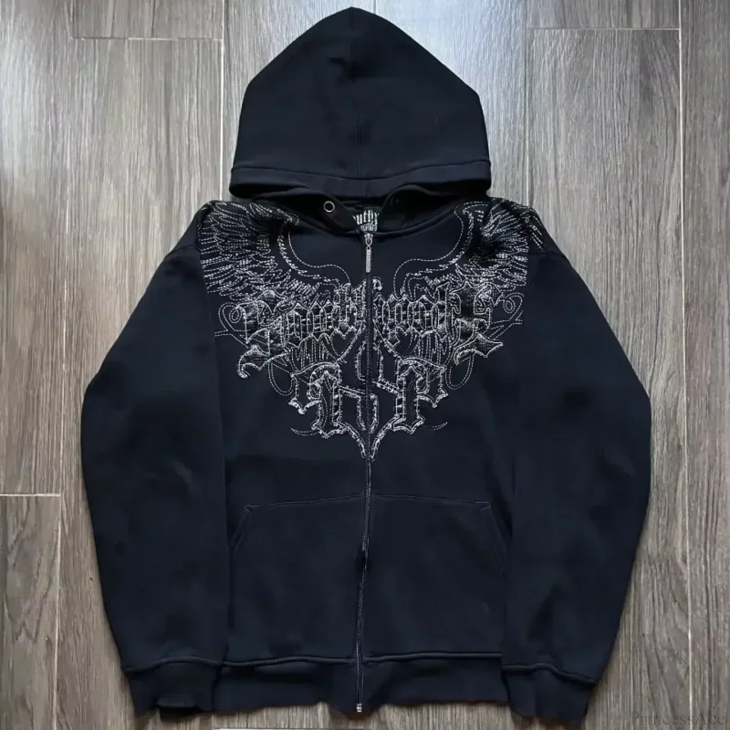 Affliction Gothic Skull Zipper Hoodie image 6