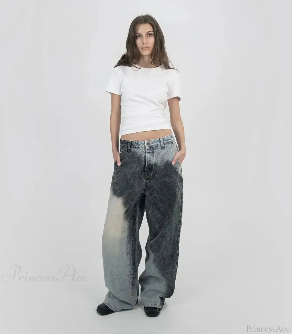 Aged Gothic Dark Contrast Denim Pant image 1
