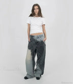 Aged Gothic Dark Contrast Denim Pant image 1