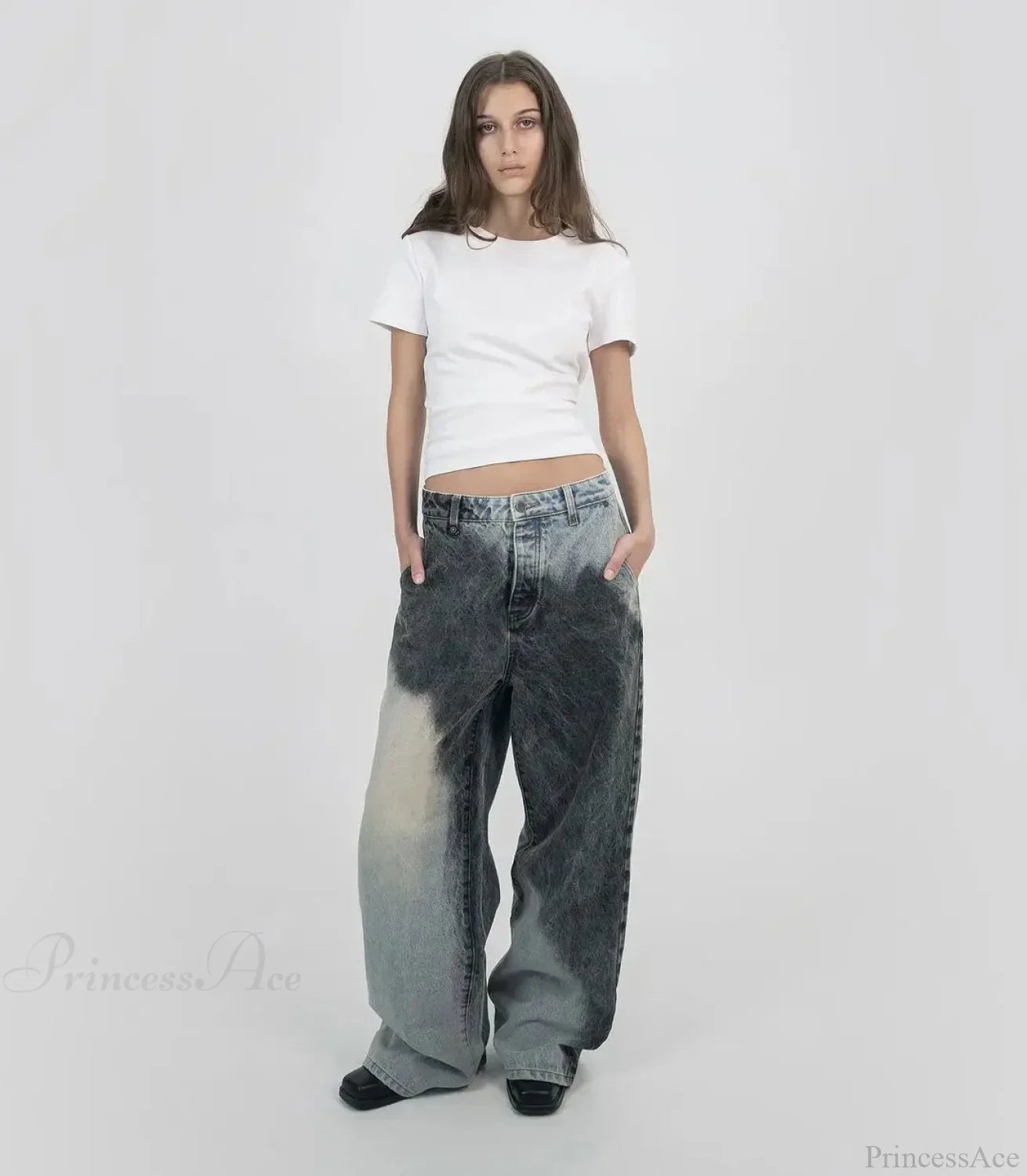 Aged Gothic Dark Contrast Denim Pant image 1