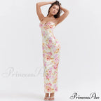 Agness Floral Stylish Maxi Bodycon Dress image 3