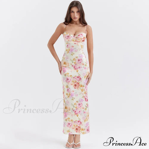 Agness Floral Stylish Maxi Bodycon Dress image 2