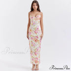 Agness Floral Stylish Maxi Bodycon Dress image 1